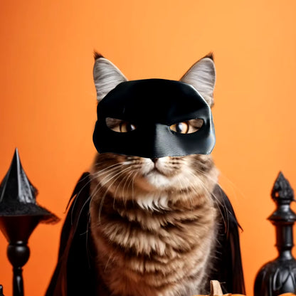 9-13Cm Cat Bat Cool Man Mask Cat Avenger Mask Matte Cute Bat Mask Superhero Toys Cat Bat Halloween Costume for Cats Pet Supplies